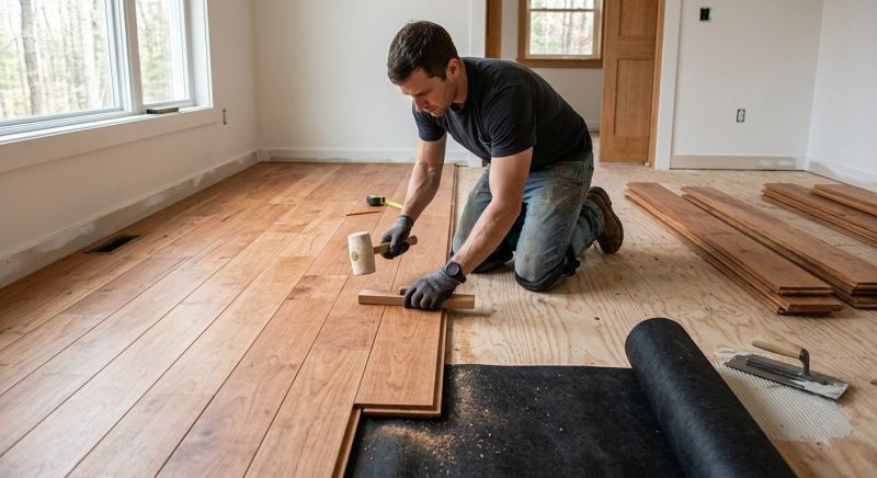 Cherry Floor Installation in La Porte, TX