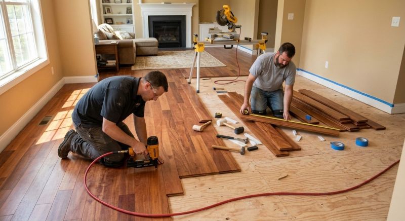 Cherry Floor Installation in South Houston, TX