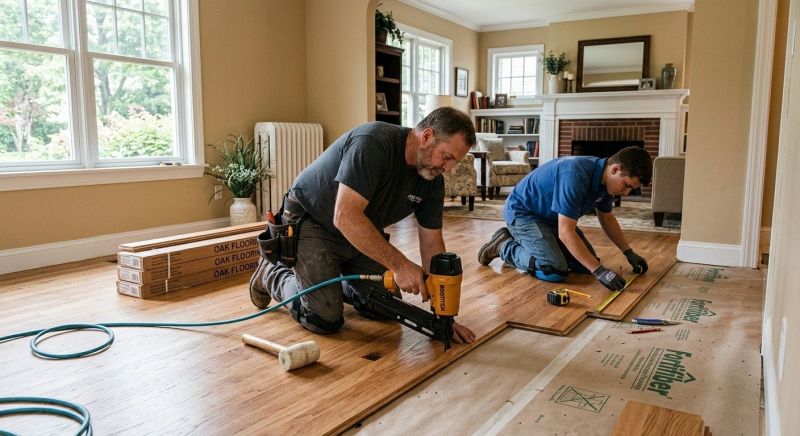 Oak Floor Installation in Galveston County, TX