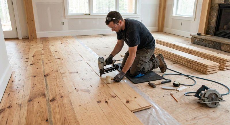 Pine Floor Installation in South Houston, TX