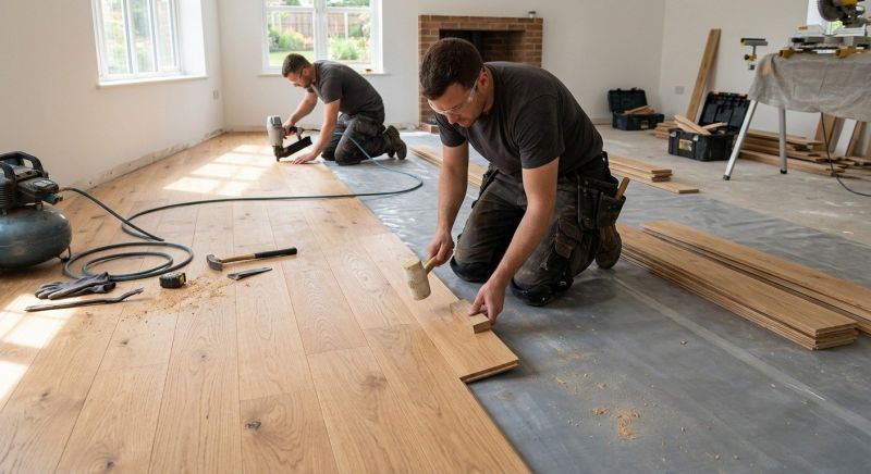 White Oak Floor Installation in South Houston, TX